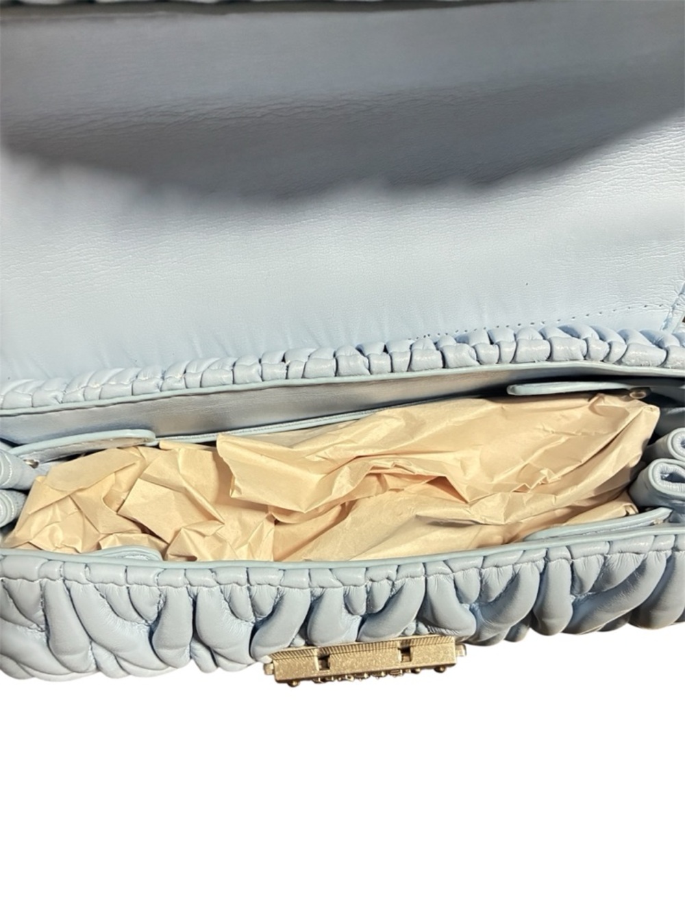 Steve Madden Baby Blue Quilted Chain-Detail Shoulder Bag - Picture 3 of 4